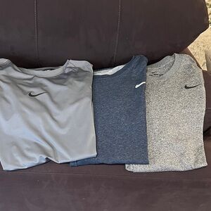 Nike Men's Short Sleeve Tees in Gray, Blue, and Light Gray